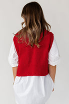 Tessa Sweater Vest - Red - JO+CO