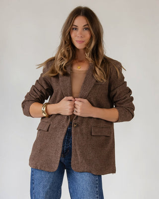 The Ellis Blazer — Chestnut - JO+CO