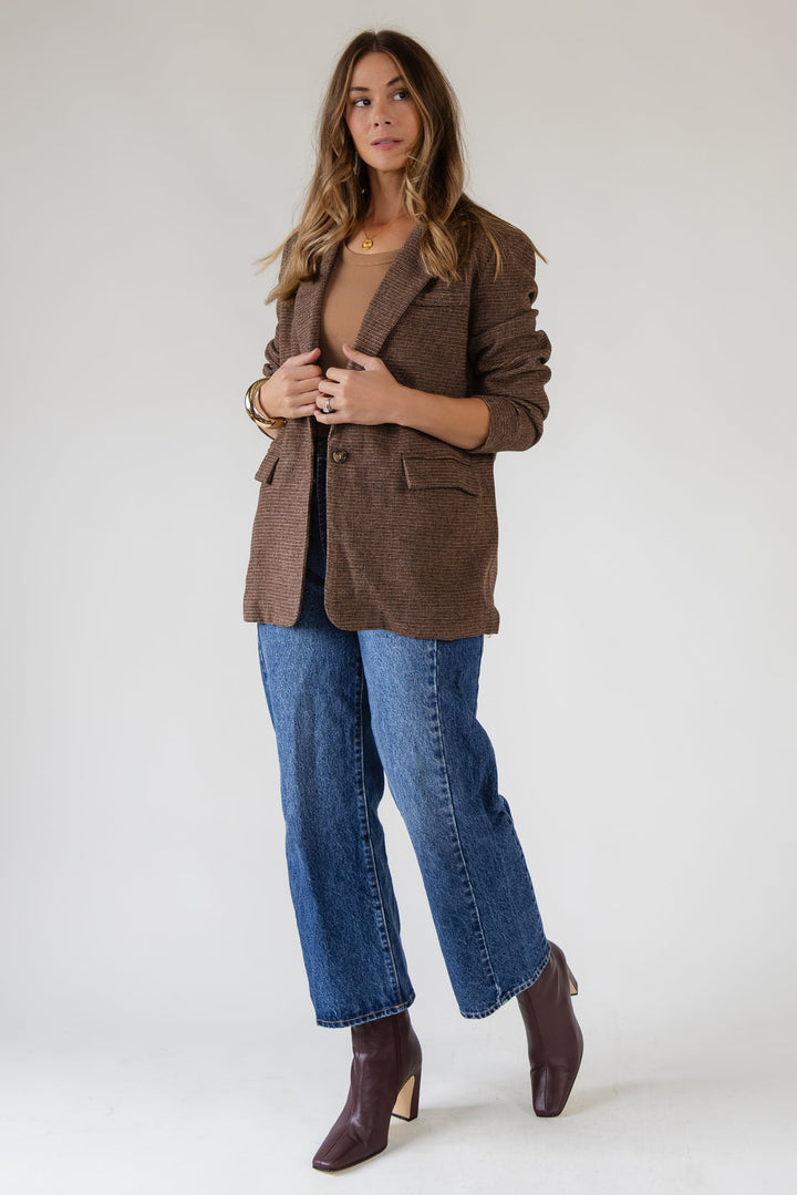 The Ellis Blazer — Chestnut - JO+CO