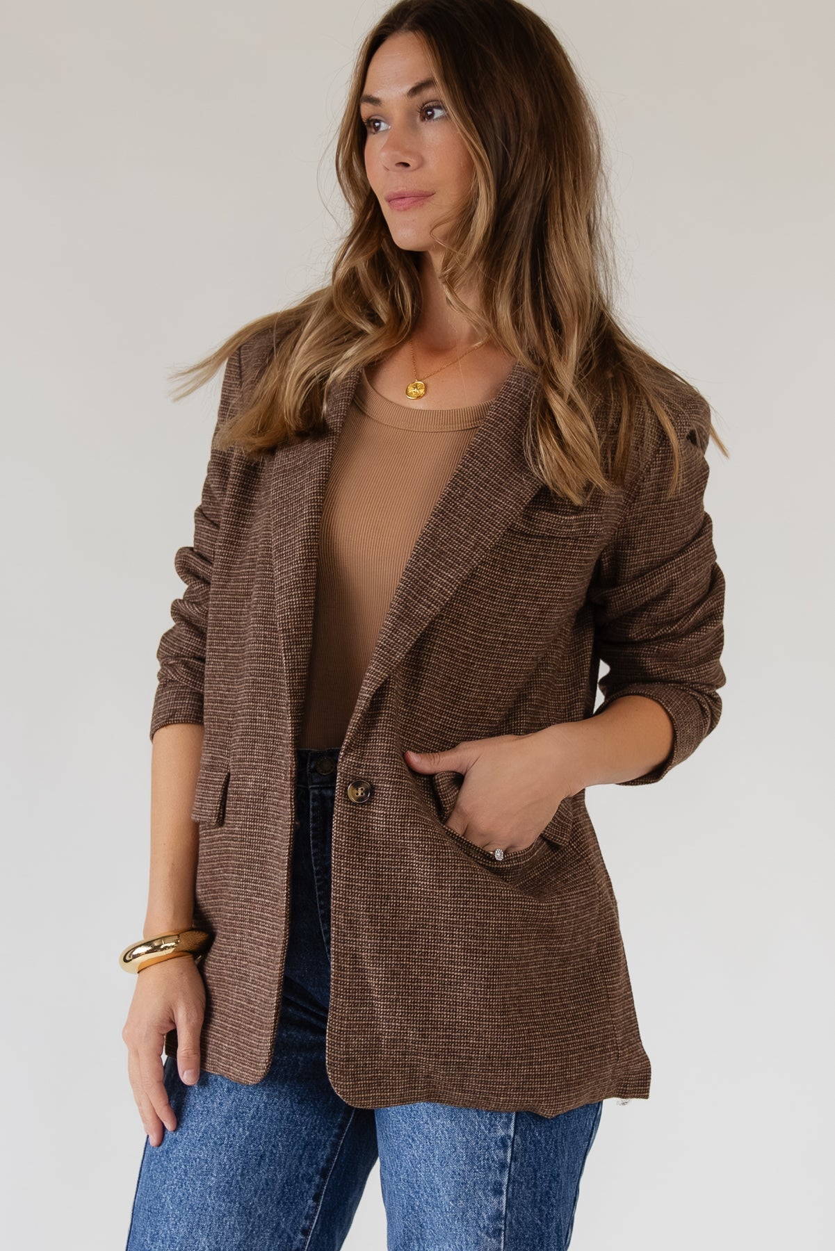 The Ellis Blazer — Chestnut - JO+CO