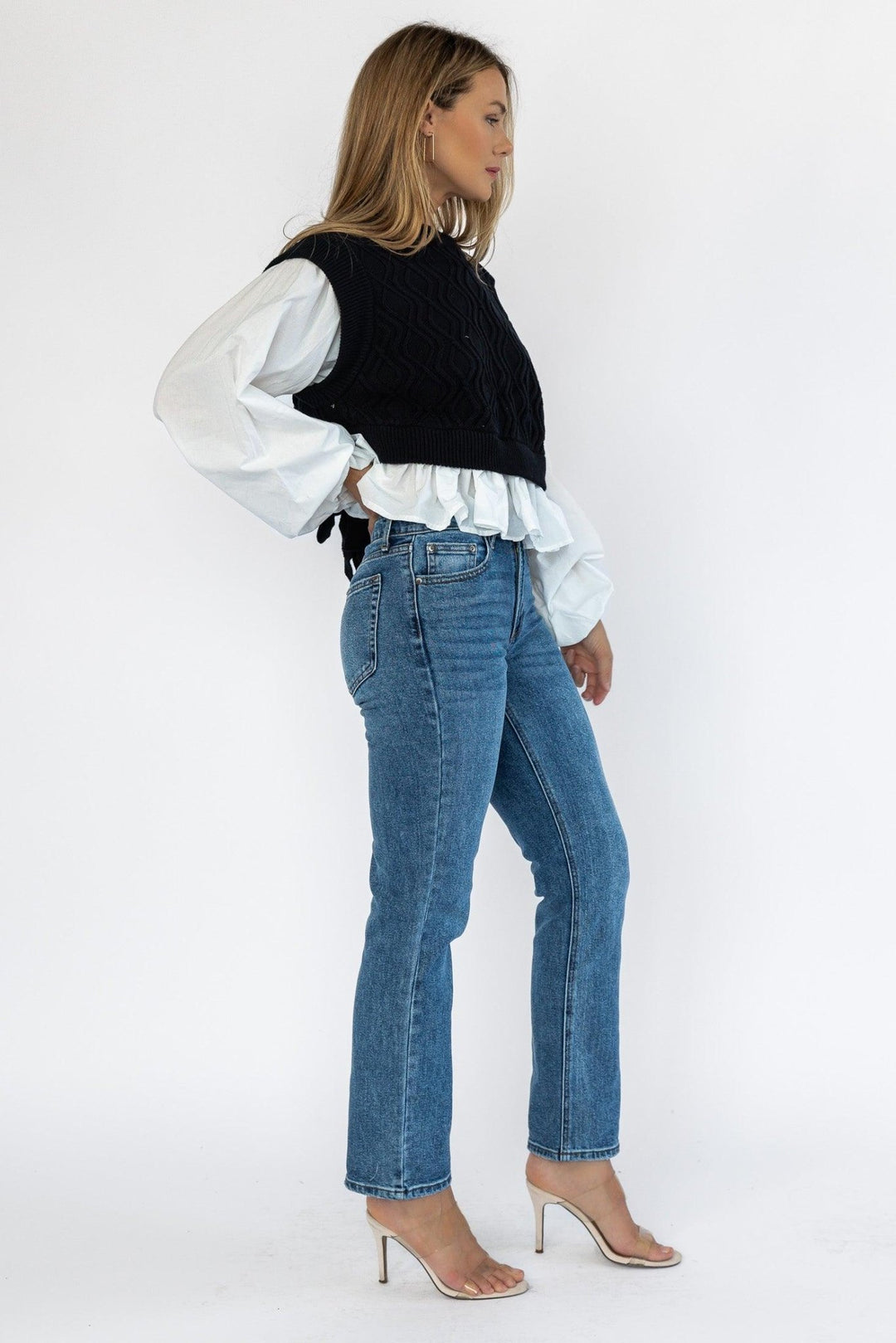Vanessa Medium Wash Straight Denim - Final Sale - JO+CO