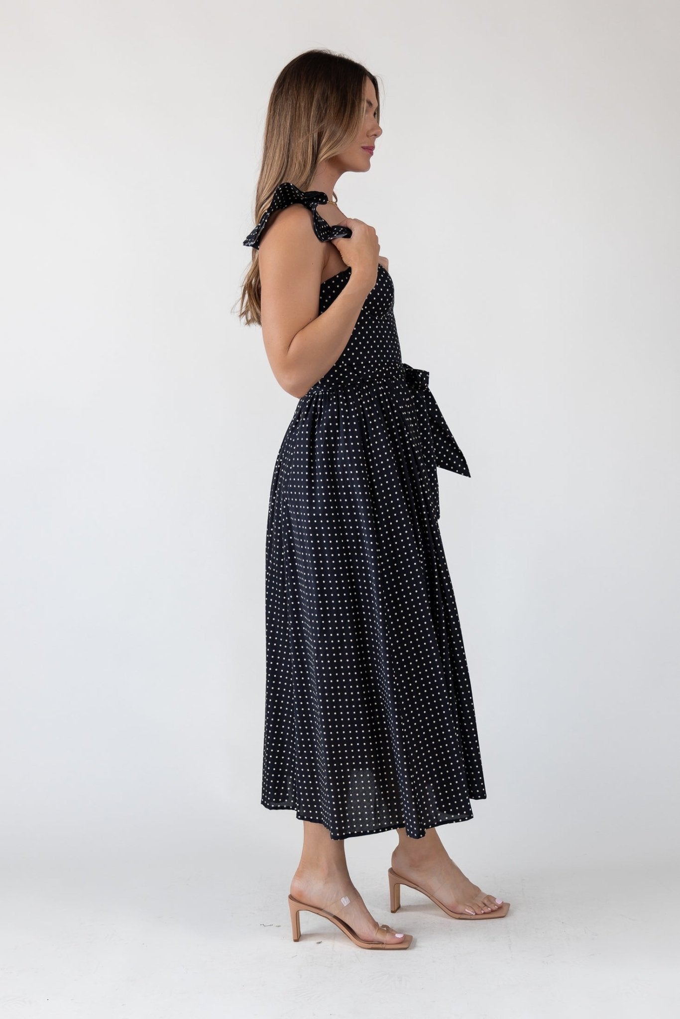 Vara Black Polka Dot Dress - Final Sale - JO+CO