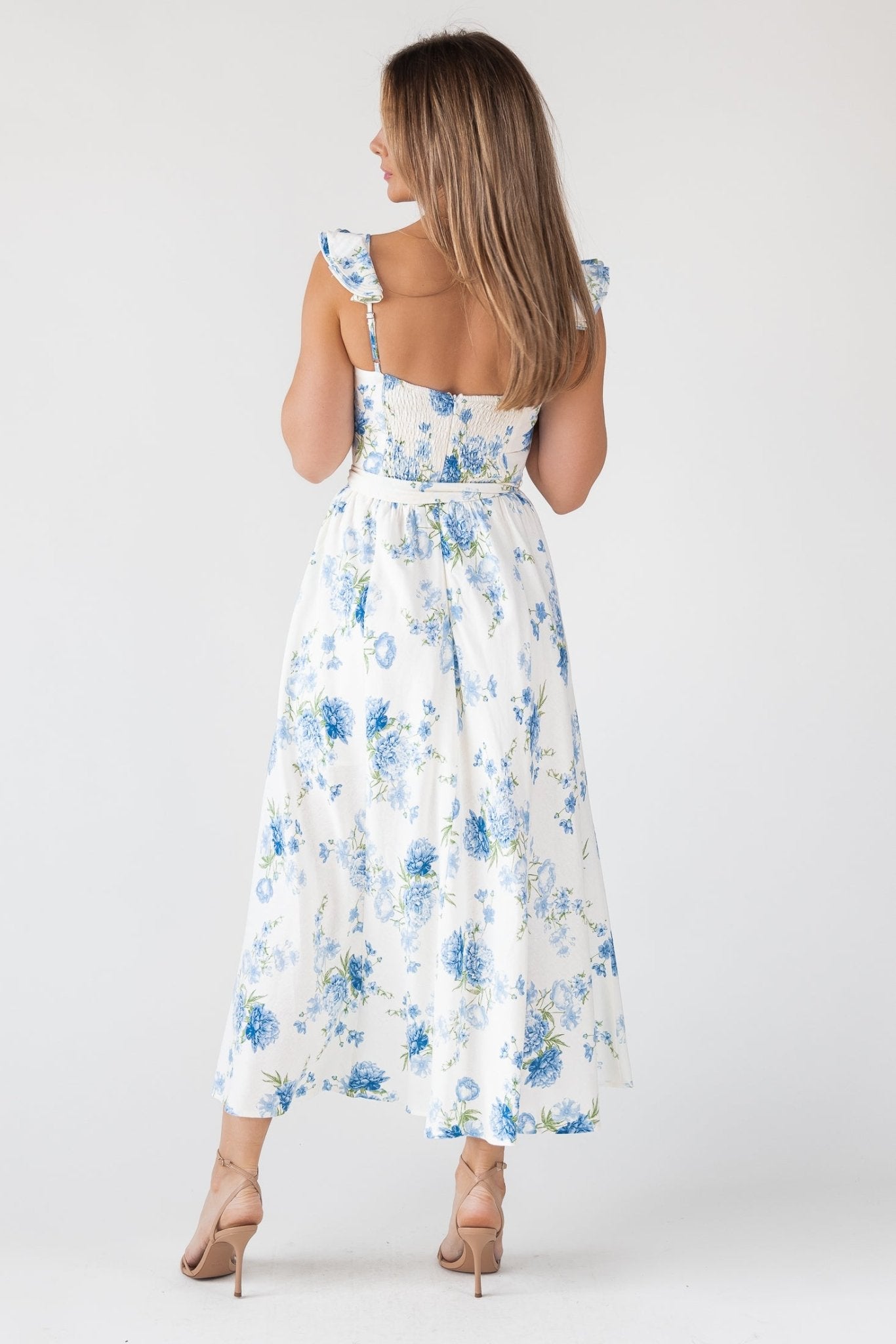 Vara Blue Floral Dress - Final Sale - JO+CO