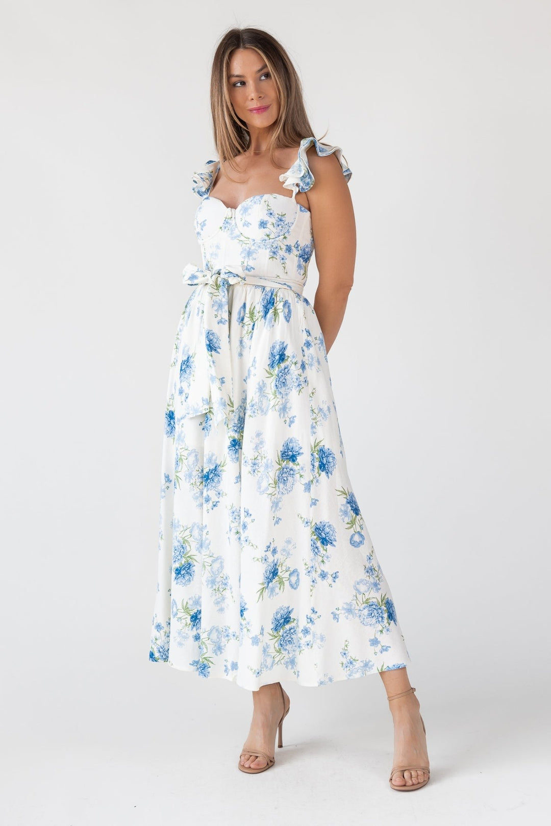 Vara Blue Floral Dress - Final Sale - JO+CO
