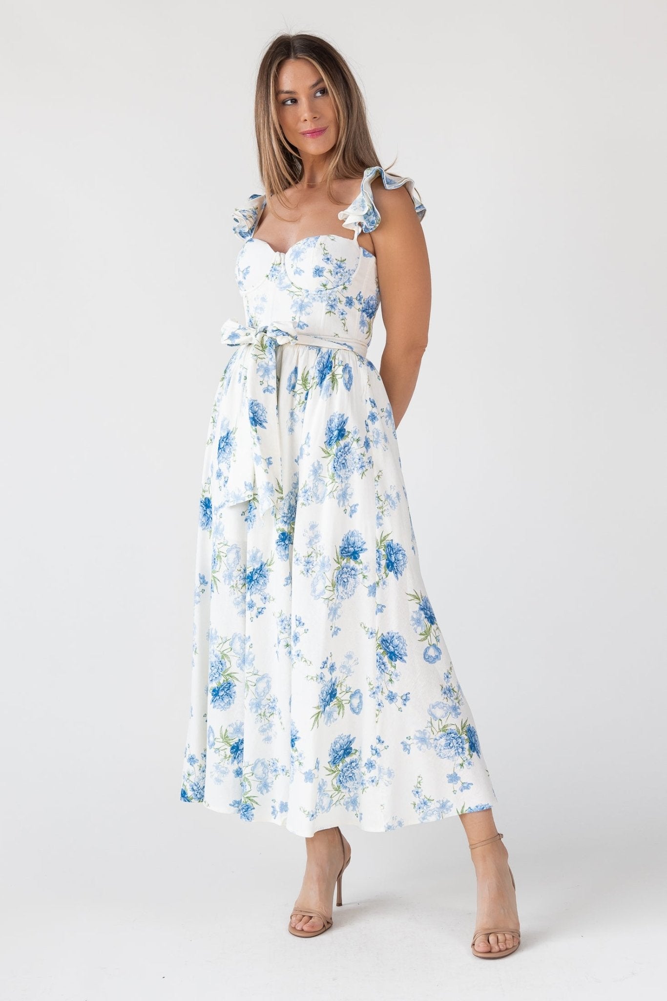Vara Blue Floral Dress - Final Sale - JO+CO