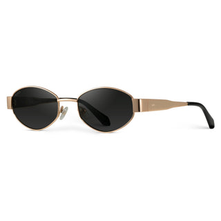 Verona Sunglasses: Gold/Black Lens - JO+CO