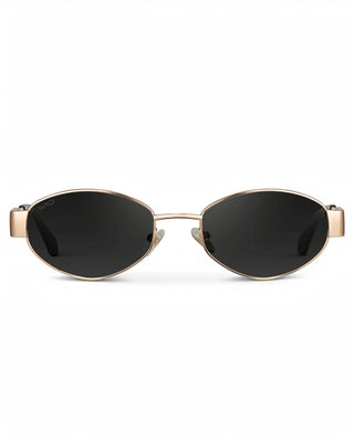 Verona Sunglasses: Gold/Black Lens - JO+CO