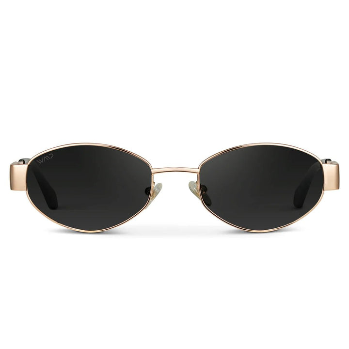 Verona Sunglasses: Gold/Black Lens - JO+CO
