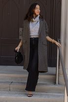 Wells Grey Check Oversized Coat - JO+CO