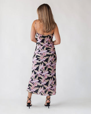 Willah Black Floral Midi Dress - Final Sale - JO+CO