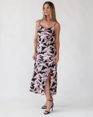 Willah Black Floral Midi Dress - Final Sale - JO+CO