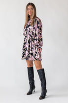 Zayla Black Floral Mini Dress - Final Sale - JO+CO