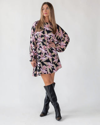 Zayla Black Floral Mini Dress - Final Sale - JO+CO