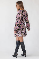 Zayla Black Floral Mini Dress - Final Sale - JO+CO