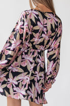 Zayla Black Floral Mini Dress - Final Sale - JO+CO