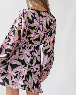 Zayla Black Floral Mini Dress - Final Sale - JO+CO