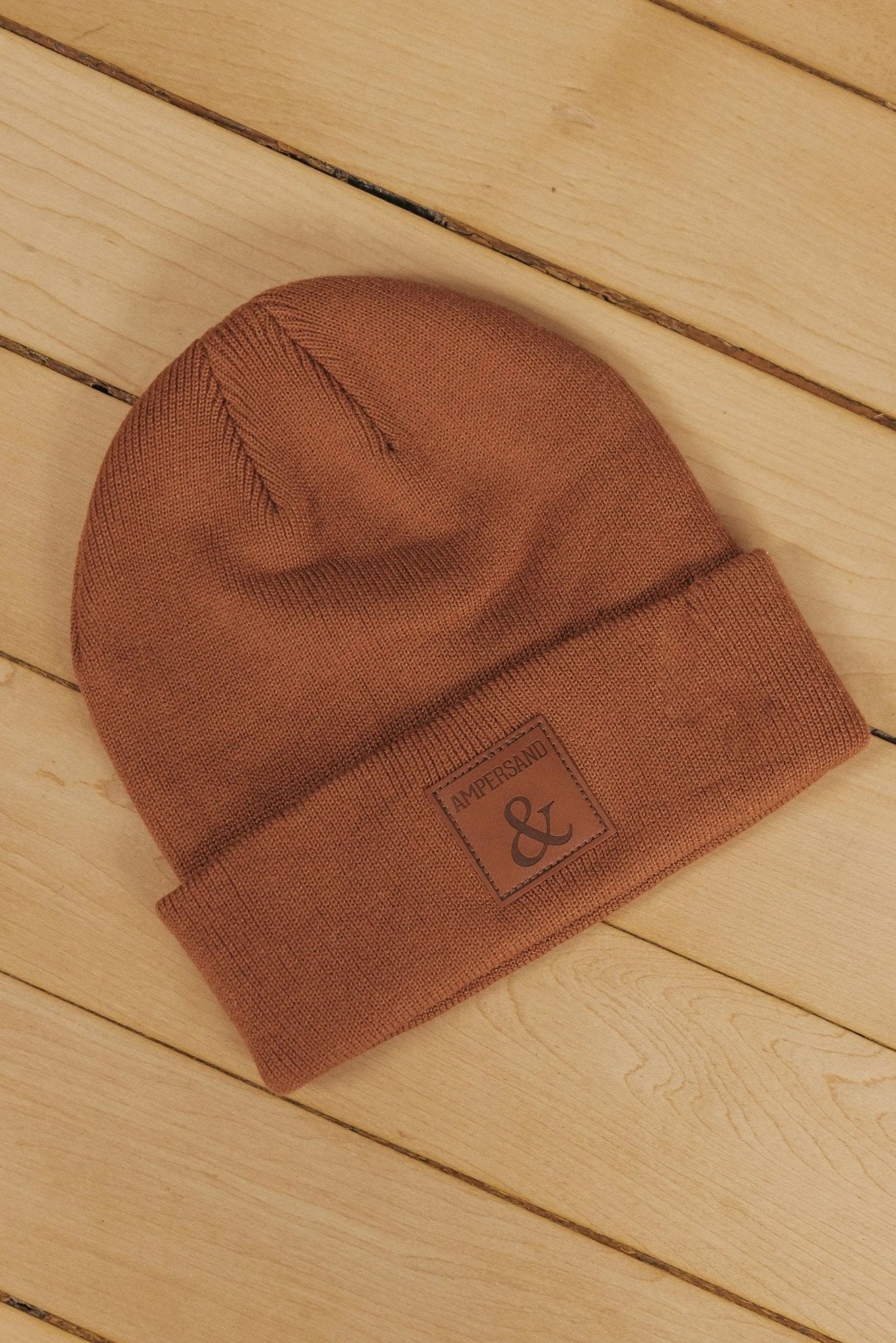 Ampersand Slouchy Beanie - BROWN - FINAL SALE - JO+CO