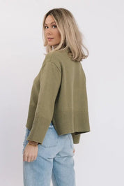 Andie Olive Long Sleeve Sweater - JO+CO