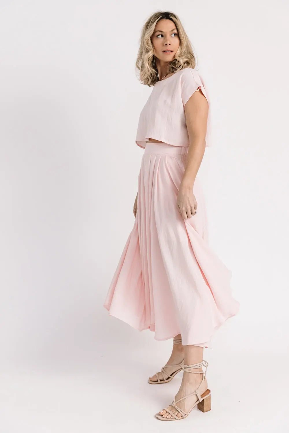 Bella Pink Midi Skirt Set - JO+CO