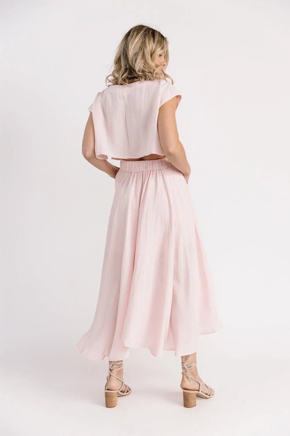 Bella Pink Midi Skirt Set - JO+CO
