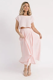 Bella Pink Midi Skirt Set - JO+CO