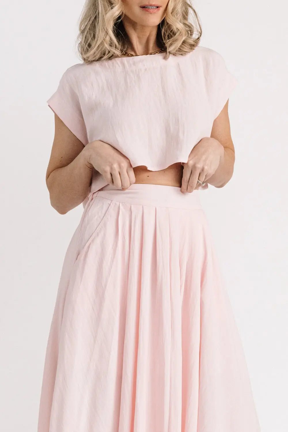 Bella Pink Midi Skirt Set - JO+CO