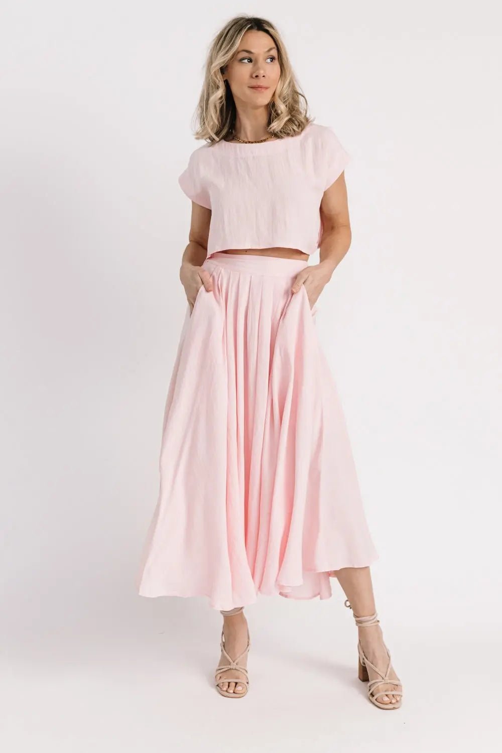Bella Pink Midi Skirt Set - JO+CO
