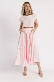 Bella Pink Midi Skirt Set - JO+CO