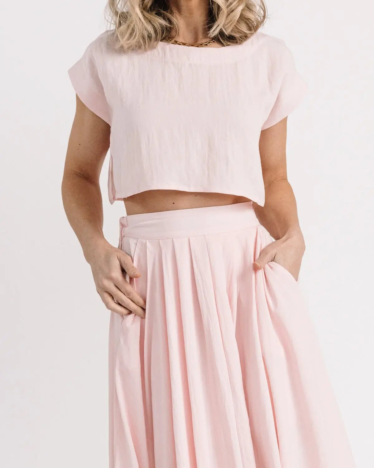 Bella Pink Midi Skirt Set - JO+CO