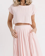 Bella Pink Midi Skirt Set - JO+CO