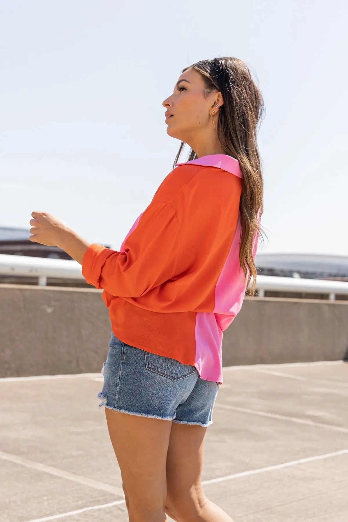 Block Party Pink Button Down Top - FINAL SALE - JO+CO
