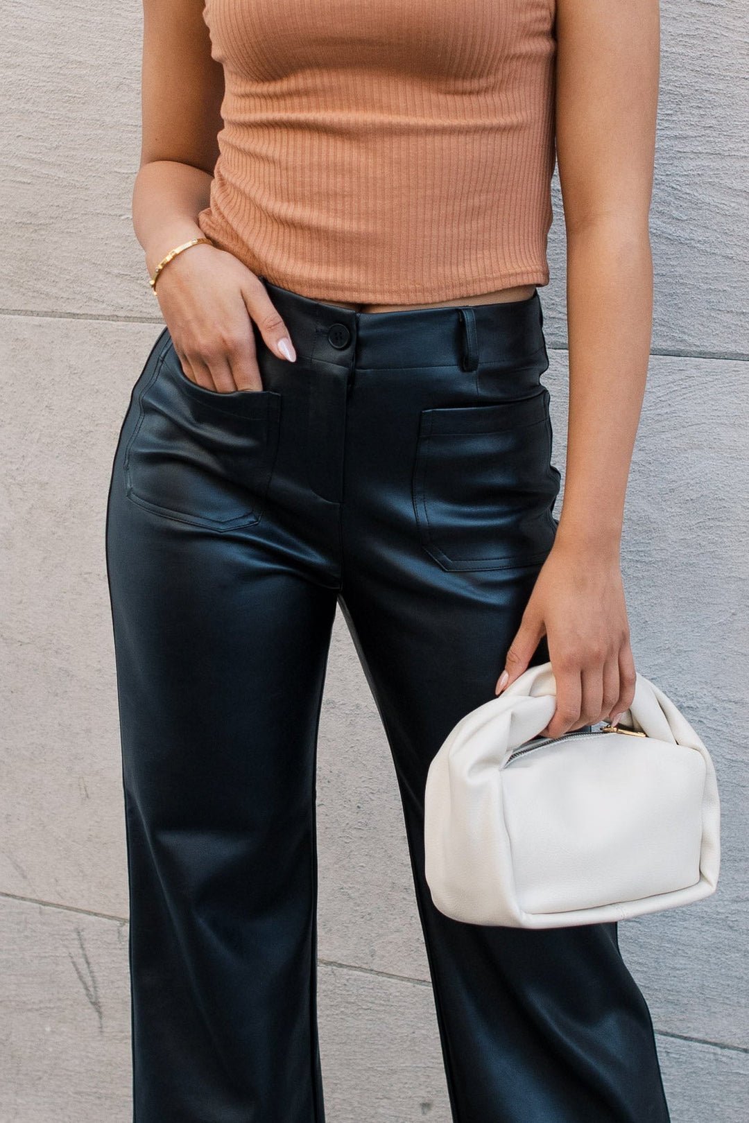 Bold In Black Faux Leather Pant - JO+CO