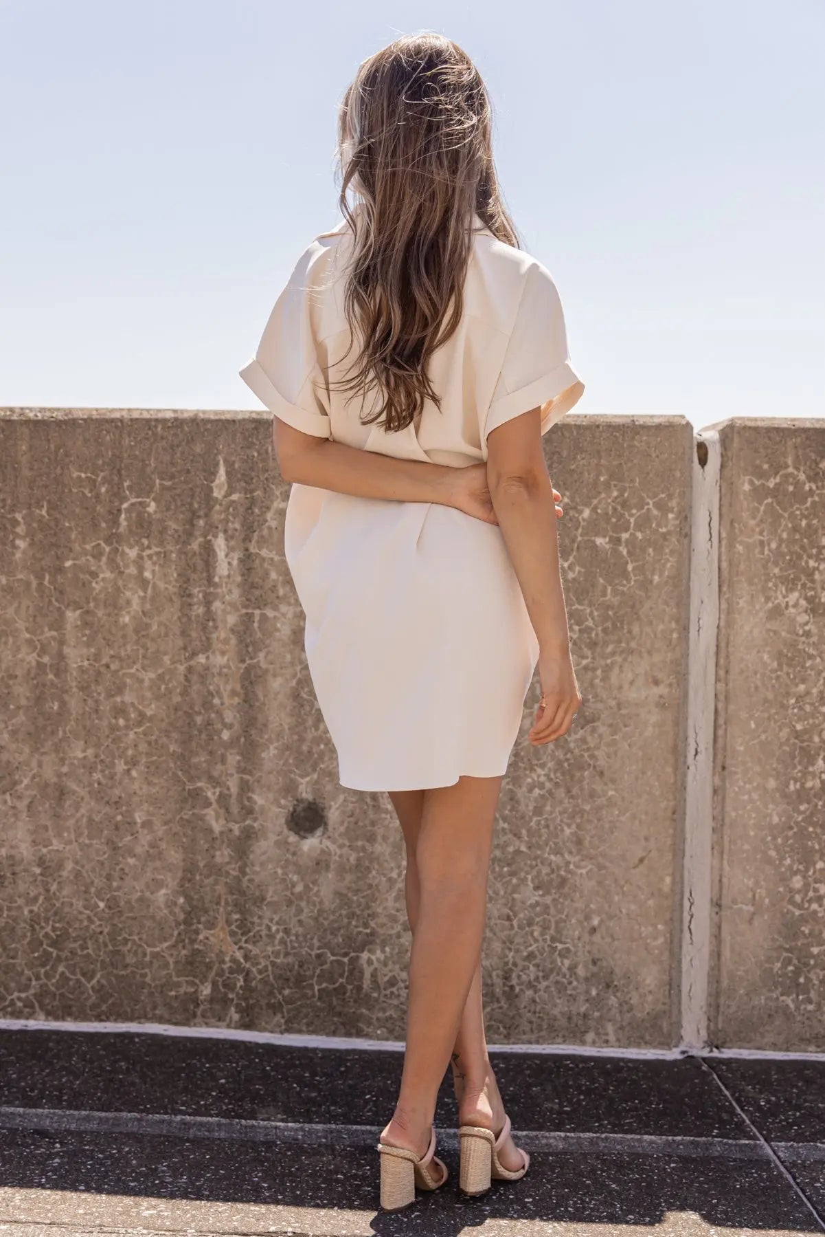 Buttoned Up Bliss Cream Shirt Dress - FINAL SALE - JO+CO