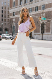 Capri Lilac Surplice Cami Bodysuit - FINAL SALE - JO+CO