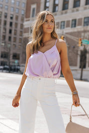 Capri Lilac Surplice Cami Bodysuit - FINAL SALE - JO+CO