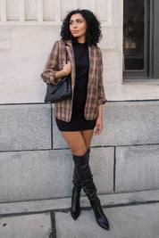 Checklist Chic Plaid Blazer - JO+CO