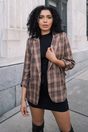 Checklist Chic Plaid Blazer - JO+CO