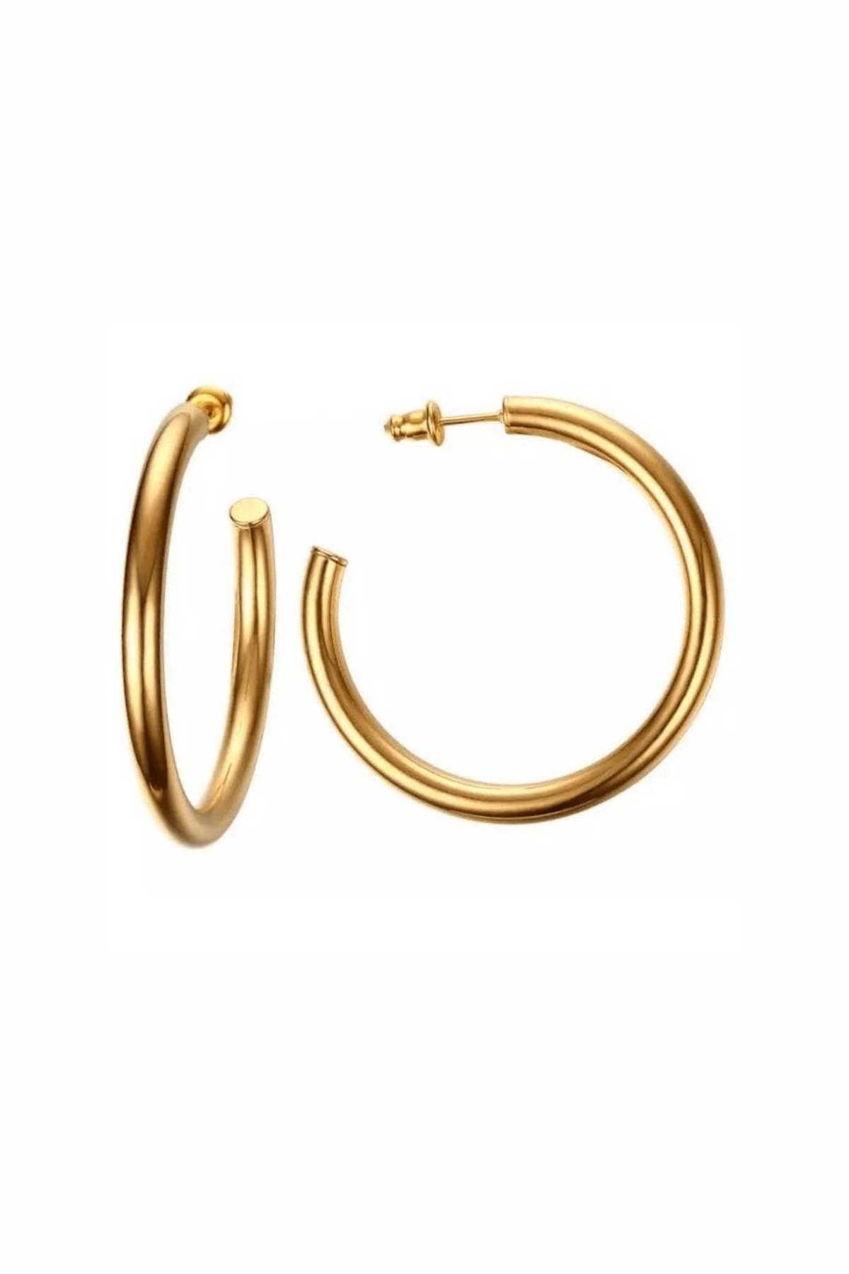 Clara Gold Hoop Earrings - JO+CO