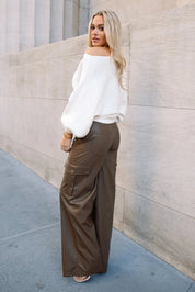 Cora Ivory Long Sleeve Rib Knit Sweater - JO+CO