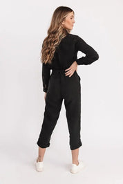 Frenzia Black Utility Jumpsuit - FINAL SALE - JO+CO