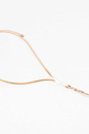 Gold Chain Knot Y-Necklace - Final Sale - JO+CO