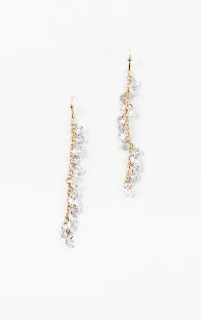Linear Crystal Drop Earrings - Final Sale - JO+CO