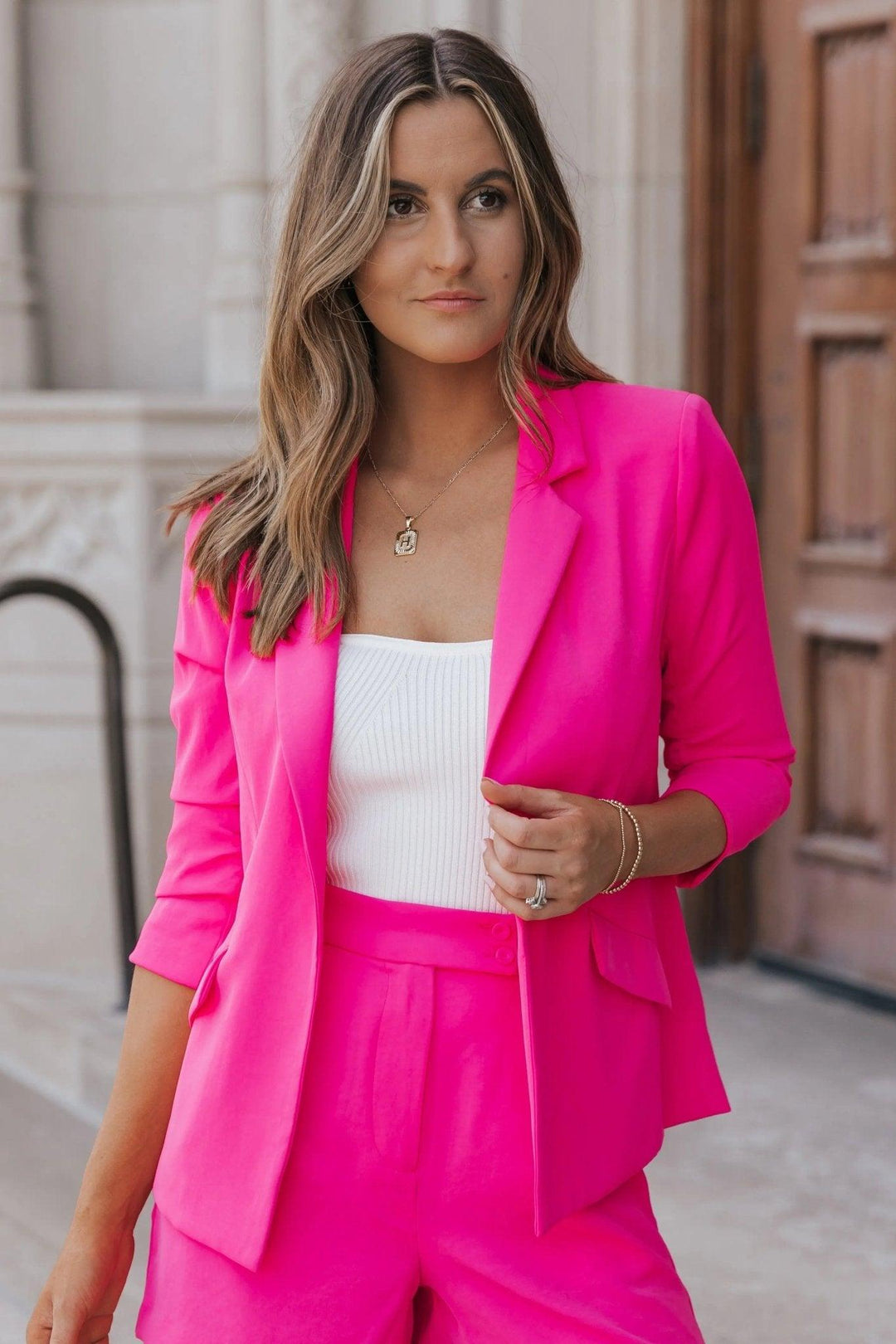 Pretty In Pink Blaze | Bold Statement Women’s Office Wear – JO+CO