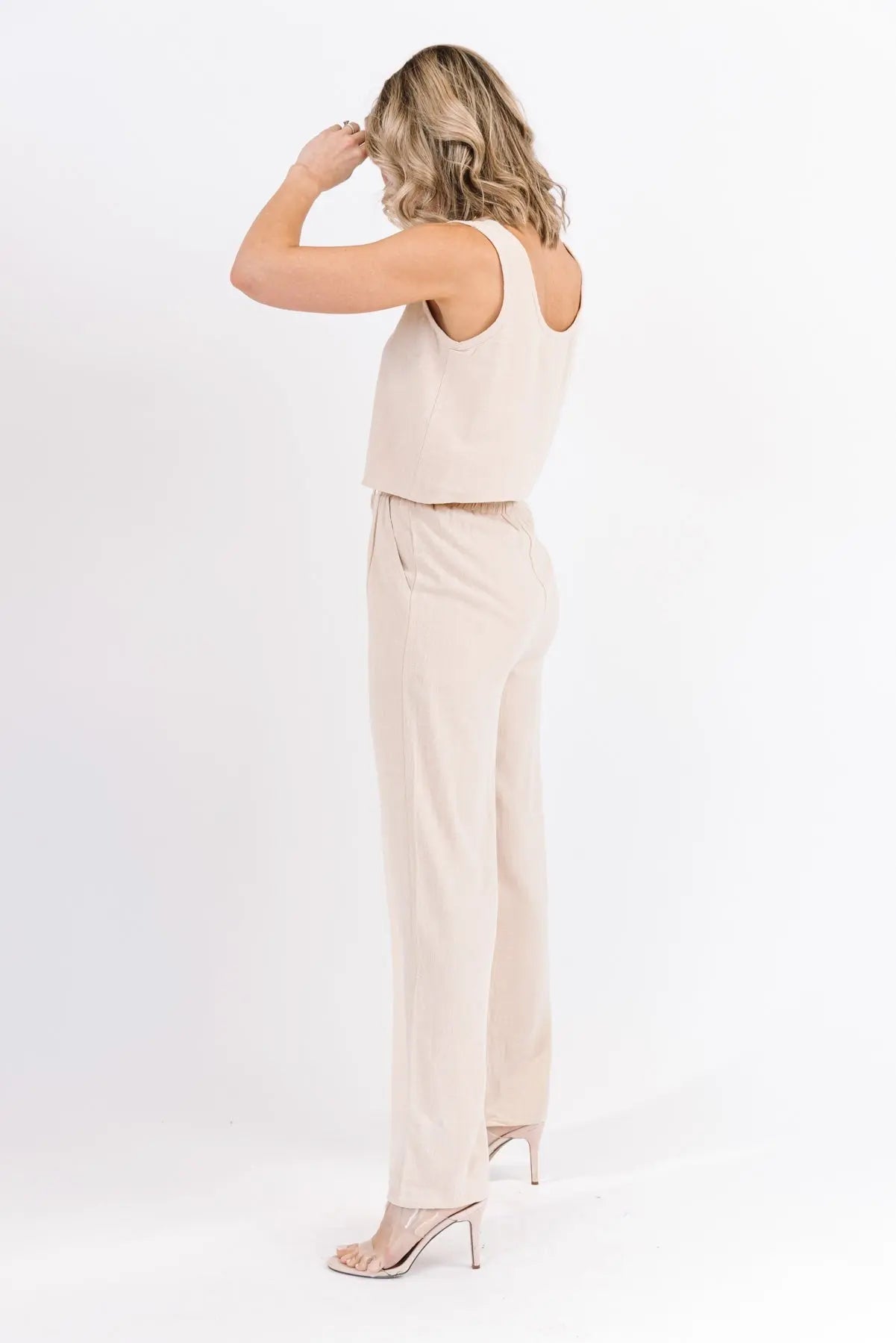 River Natural Linen Tank & Pant Set - FINAL SALE - JO+CO