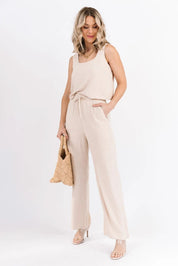 River Natural Linen Tank & Pant Set - FINAL SALE - JO+CO