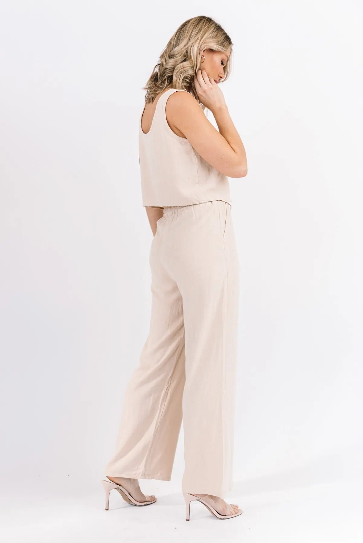 River Natural Linen Tank & Pant Set - FINAL SALE - JO+CO