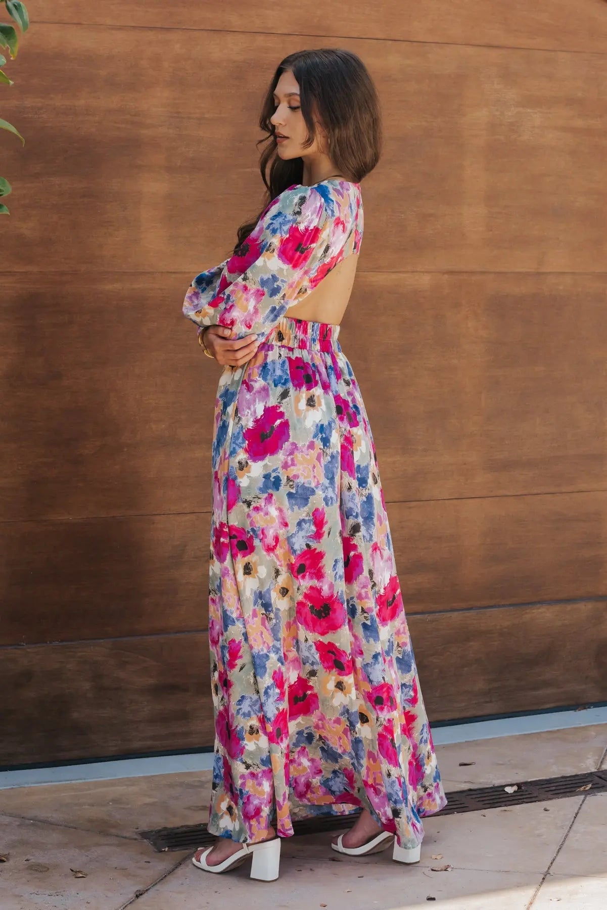 Sienna Floral Cut Out Maxi Dress - JO+CO