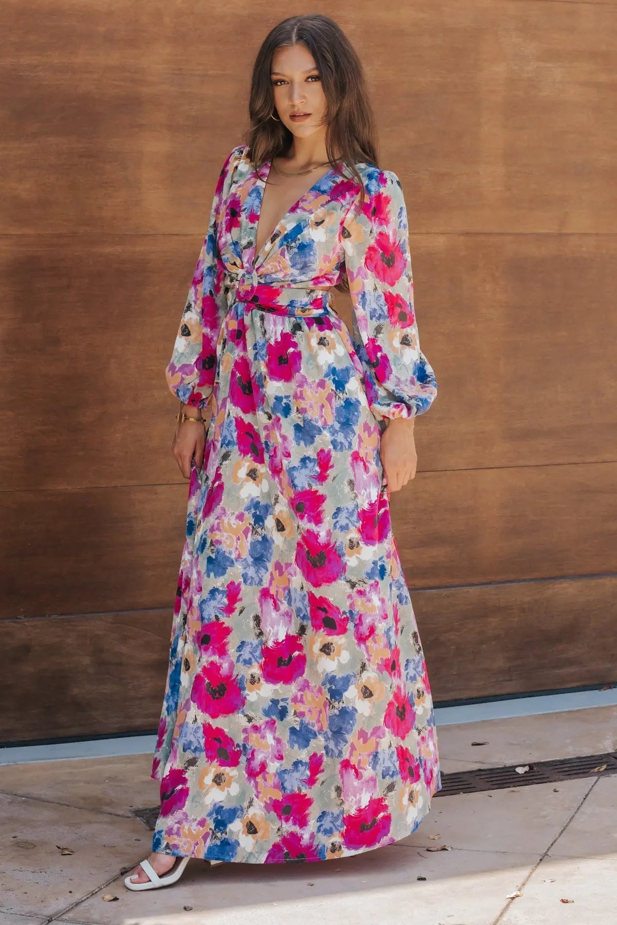 Sienna Floral Cut Out Maxi Dress - JO+CO