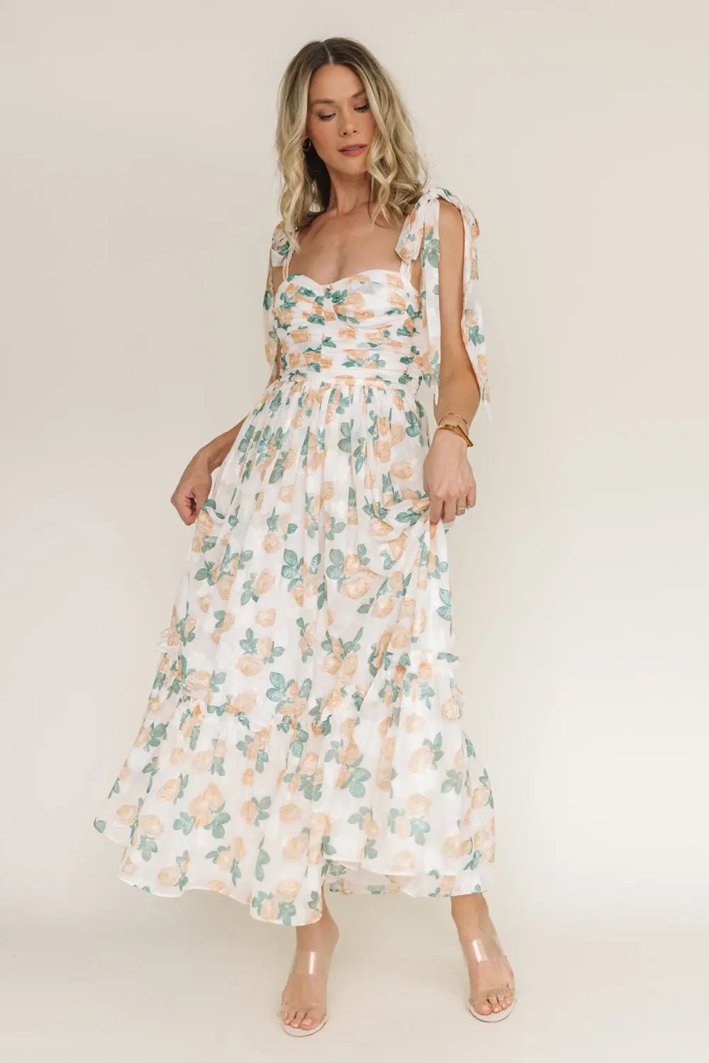 Sweet Serenade Floral Corset Maxi Dress - JO+CO
