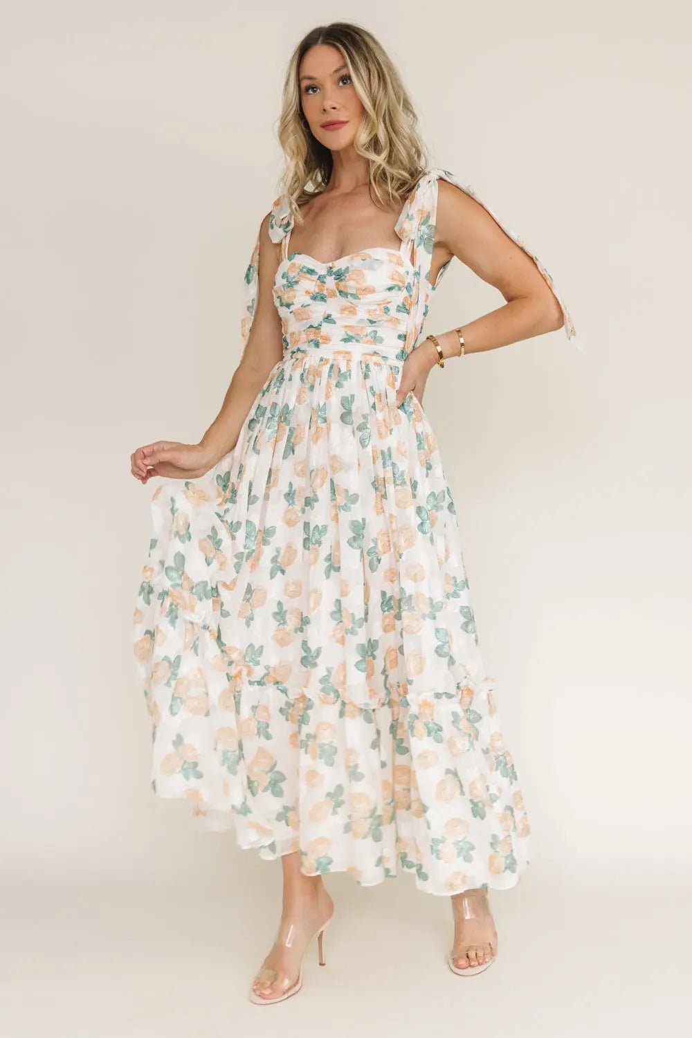 Sweet Serenade Floral Corset Maxi Dress - JO+CO